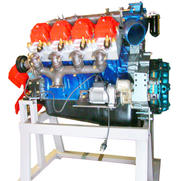 Двигатель грузового автомобиля КАМАЗ с навесным оборудованием (с электромеханическим приводом)