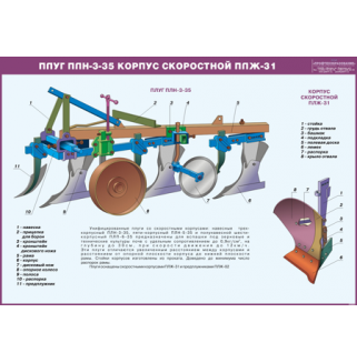 Стенд «Плуг ПЛН-3-35 корпус скоростной ПЛЖ-31»