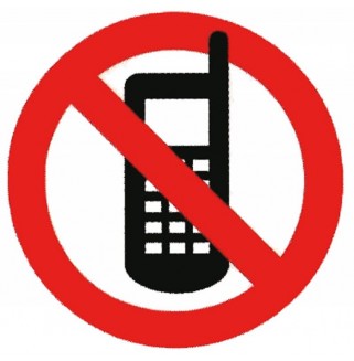 Знак "Запрещается пользоваться телефоном" 